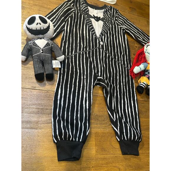 Jack Skellington Pajama Sleeper 2T w/ Jack & Sally Dolls Included Lot Halloween - Picture 12 of 12